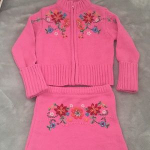 Children’s Place Girls Sweater and Matching Skirt